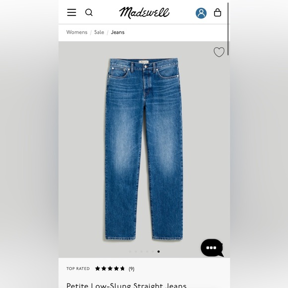 MADEWELL 31P Low Slung Straight Rigid denim NWT petite baggy - Picture 8 of 15